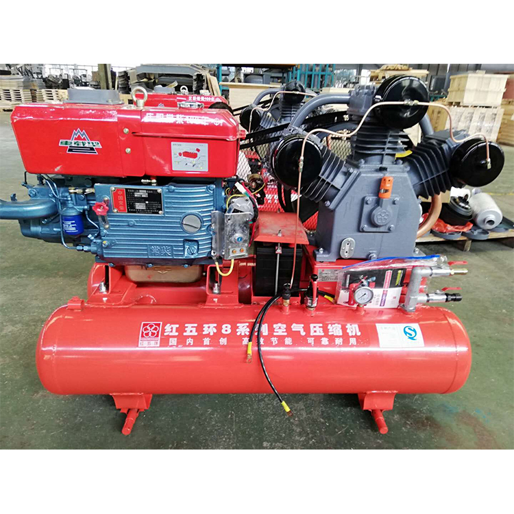 Hongwuhuan 7bar W3128 diesel portable electric start piston air compressor 2