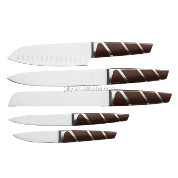 Best Sellers Japanese Stainless Steel Knives with Wooden Block