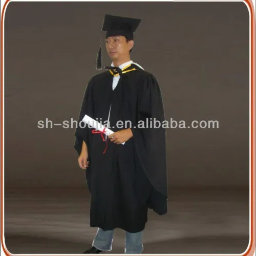 Deluxe Doctoral Graduation Gown, Graduation Robe, Phd Gown Academic