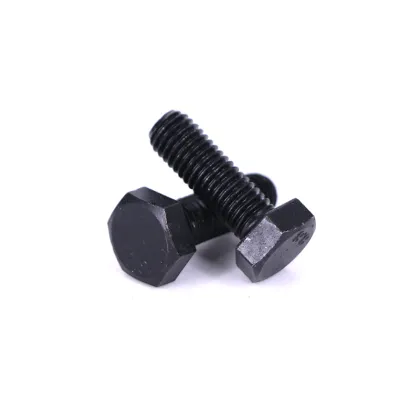 Black Hexagon Hex Bolt Screw