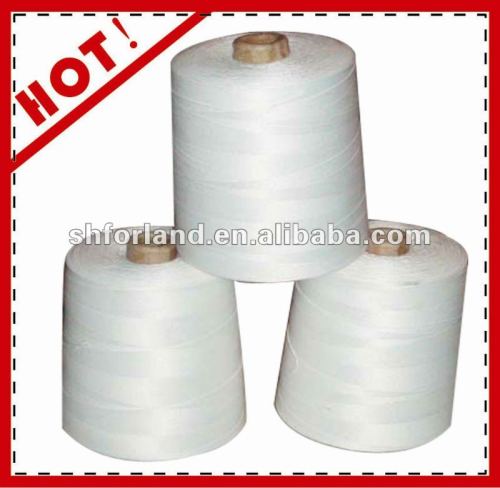 20s/6 virgin raw white 100% spun polyester thread