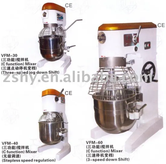 Food mixers have Three fixed speed (CE)