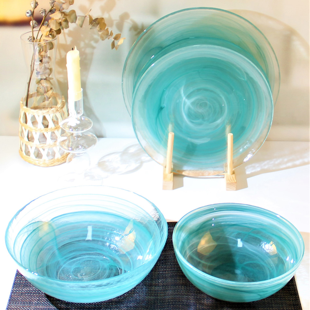 Round Glass Bowl Set