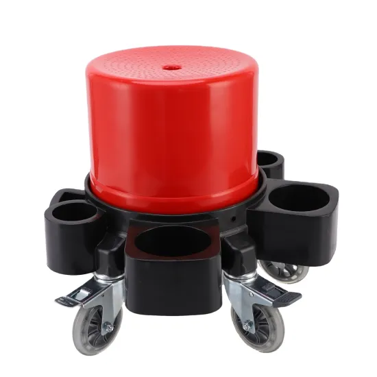 OGAS OEM Rolling Car Wash Stool with Bucket Dolly for Waxing and Polishing Projects