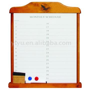 Schedule Board with wooden frame