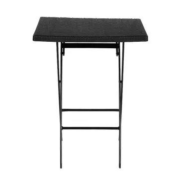 Hot Sale Dining: Plastic Folding Side Table & Rattan Coffee Table Chairs for Camping