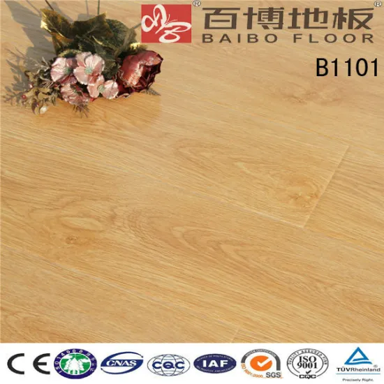 High glossy and EIR HDF laminate flooring with 8mm 12mm