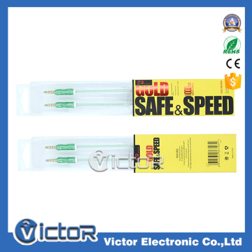 3.5mm safe and stable aux audio cable for smartphone
