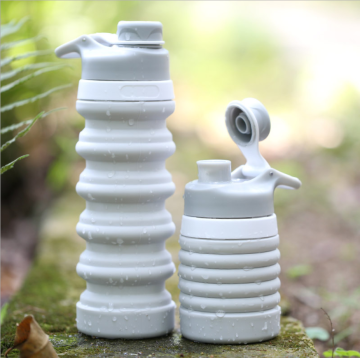 Collapsible silica gel sports outdoor water filter bottle bPA-free