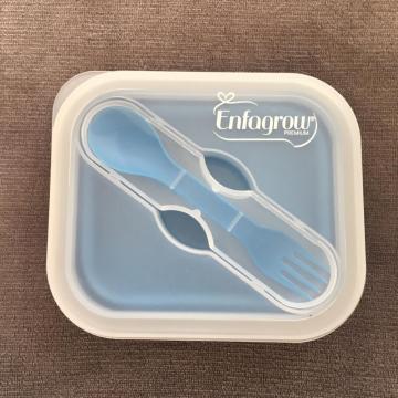 Contenitore per alimenti pieghevole bento box in silicone serigrafato