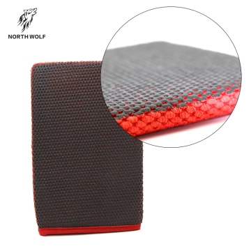 Red Mesh Safety Microfiber Mitt for Car Washing