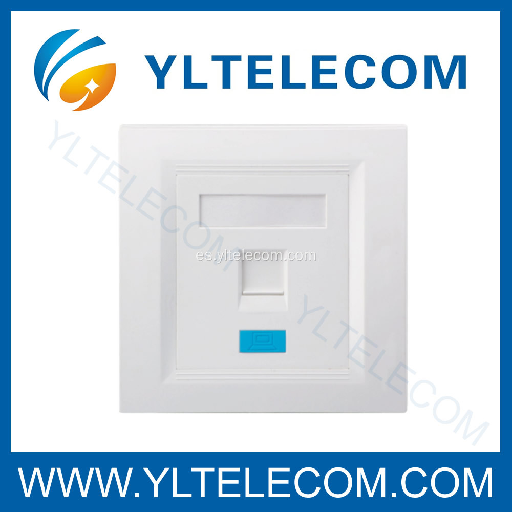 Tipo de pared cara placas RJ45 módulo solo puerto 1 puerto 86 * 86MM 86