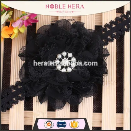 Wholesale flower headband for kids baby lace headband