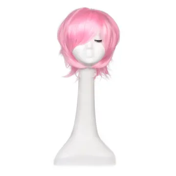 14cm Short Wig  Pink Black White Purple Blue Red Yellow High Temperature Fiber Synthetic Cosplay Wigs Costume Party Cosplay Wig