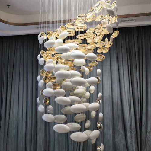 Hotel decorative luxury big size led chandelier