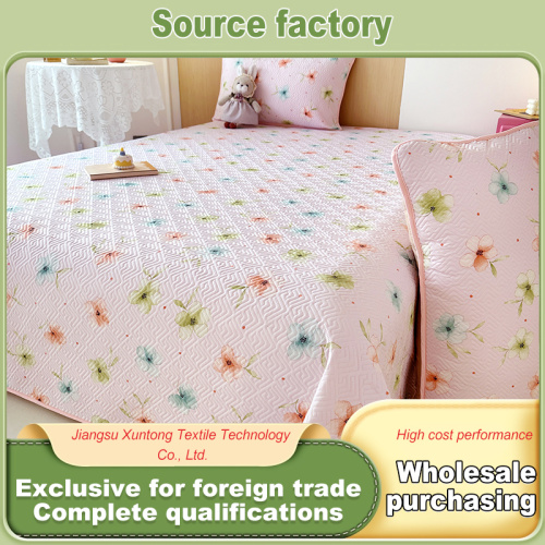 Capa de cama de algodão lavada rapidamente com cor não desbotada