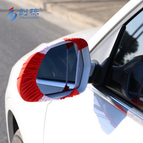 Digital print custom logo flag car mirror cover