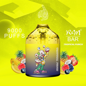 도매 R &amp; M Bar 9000 vape 인기있는 RGB 라이트