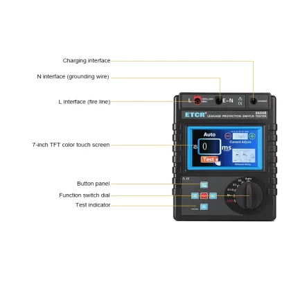 ETCR8600B Leakage Protector Tester with AC Voltage Test - 5 to 1000mA