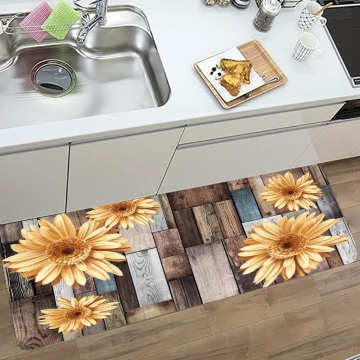 Household three-layer composite floor mat