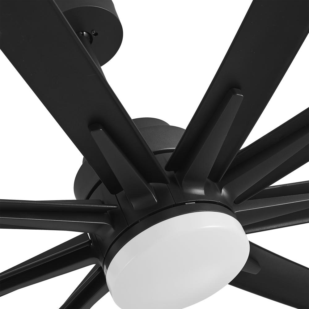 Black 9 leaf high air volume ceiling fan