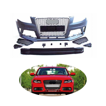 Κιτ σώματος αυτοκινήτων για Audi A4 RS4 2008-2011: μπροστινό προφυλακτήρα, φτερό, μάσκα, πλευρική δέσμη, ουρά πτέρυγα