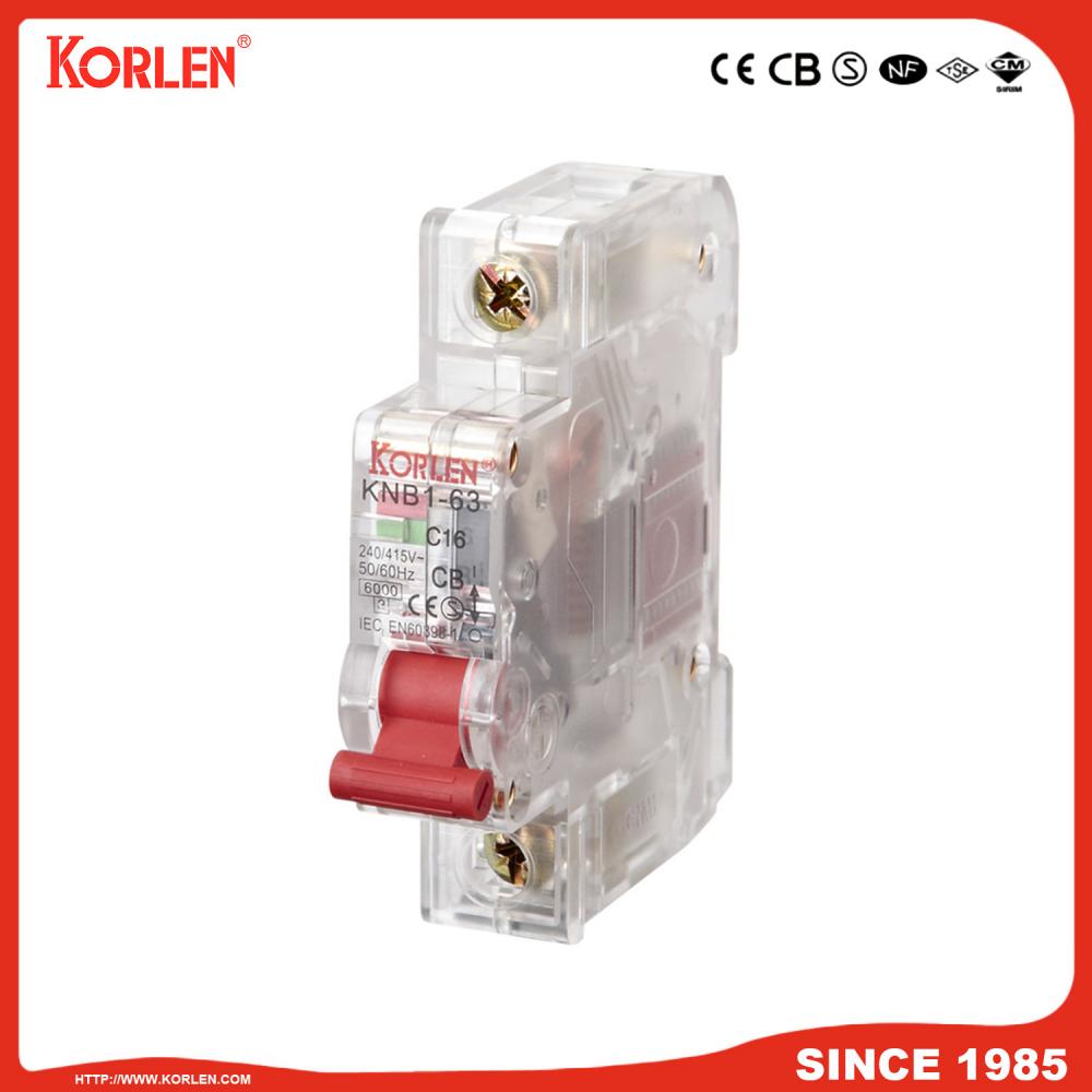 Miniature Circuit Breaker 10KA 32A TUV KNB6-63 4P