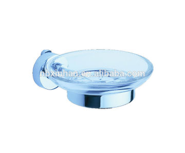 wall fitting bathroom accessories,elegant stylish soap dish with metal base chrome plating