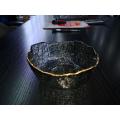 Painted Gold Large Tea Wash Salad Bowl