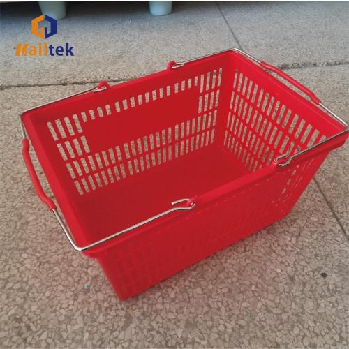 Metal Hand Basket High Quality metal handle supermarket shopping basket Manufactory