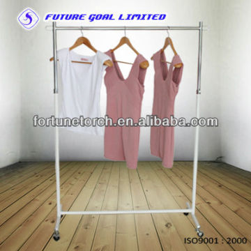 Adjustable metal hanging display racks