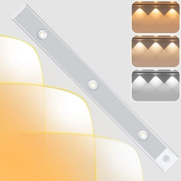 USB Luz de sensor de movimiento LED recargable para armarios y escaleras