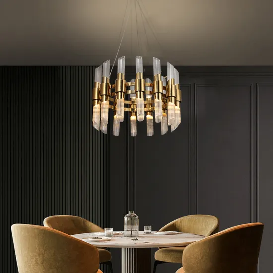 Modern Luxury Palace Round Glass LED Pendant Light