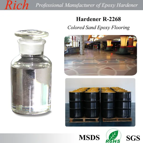 Colored Sand Epoxy Flooring Curing Agent, Epoxy flooring coating Hardener R-2268