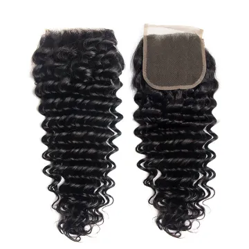 Deep wave  Lace Closure 5*5 4*4 Human Hair  Deep Wave Virgin Hair Transparent HD  Lace Closure