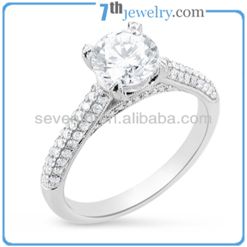 Factory Price Classic Simple Rhodium Plated Brass Rings for men