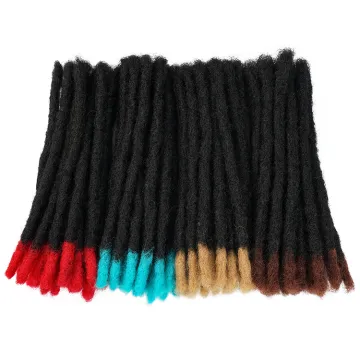 wholesale bulk natural False Hair 2T Colors Dreadlock Soft Dread Locks Full Handmade goddess faux locs