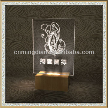 acrylic lighting edge lit sign ,customed led acrylic LED display sign