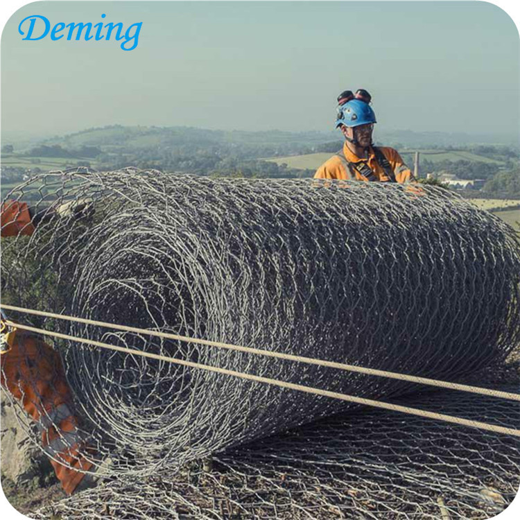 weave gabion mesh wire galvanized for stone cages