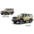 LC70 2002-2022 Uboreshaji hadi LC70 2024 Facelift BodyKit