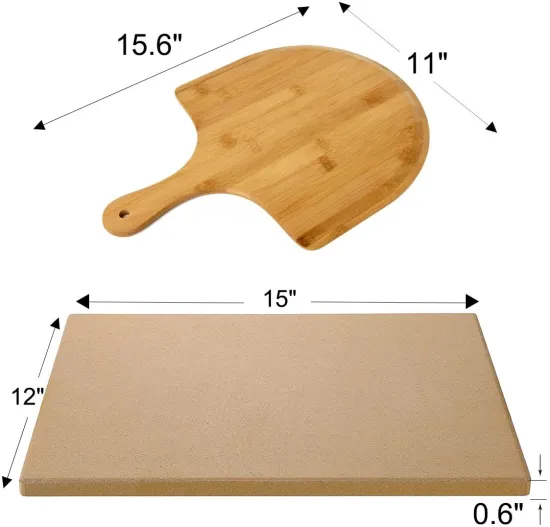 Oven Baking Bbq Stones With Wooden Peel Conveyor Pizza Oven Rotating Stone