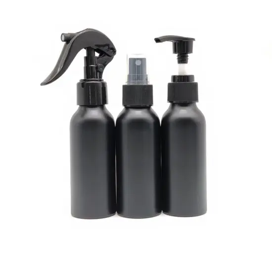 30ml 50ml Aluminum Matte Black Spray Bottle