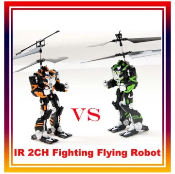 IR 2 channel Fighting Flying Robot With Light and Sound RC Robot