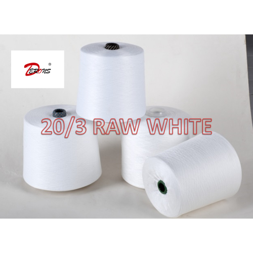 100% Polyester Yarn 20/3 RAW WHITE