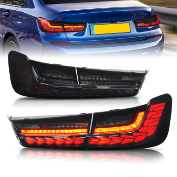 Pasangan unit lampu ekor mobil untuk BMW 3 Seri G20 G28 2019-2021 LED Rem Signal Light Tuning Parts Sistem Lampu Belakang Mobil