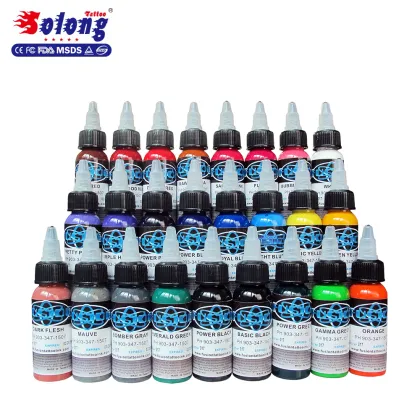 Solong tattoo superior permanent makeup tattoo ink kit