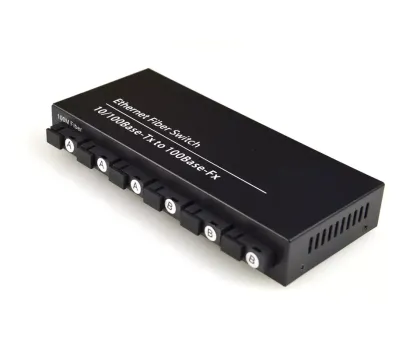Fiber Media Converter 6SC 2RJ45 Optical Fiber Switch for IP Camera UTP Fiber Optical Switch