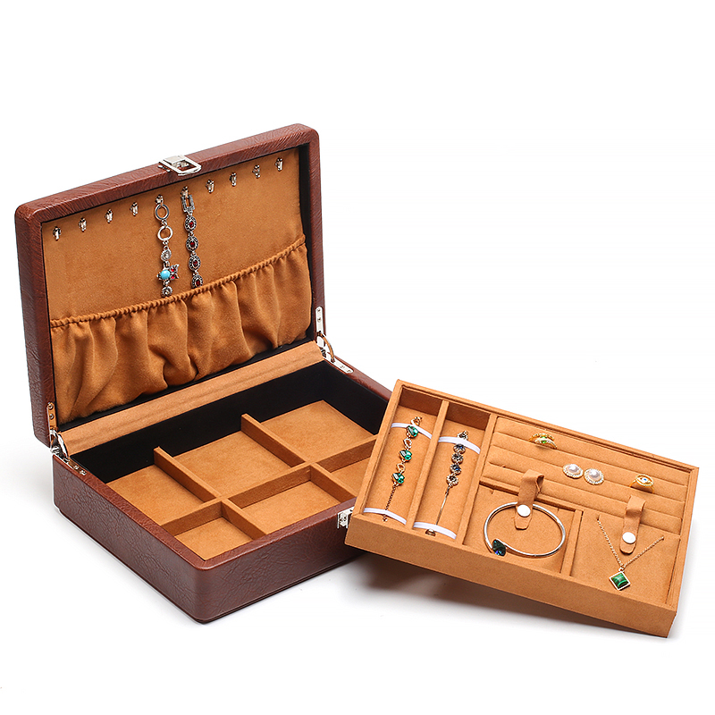 Custom Double-Layer Flip Jewelry Organizer Storage Box