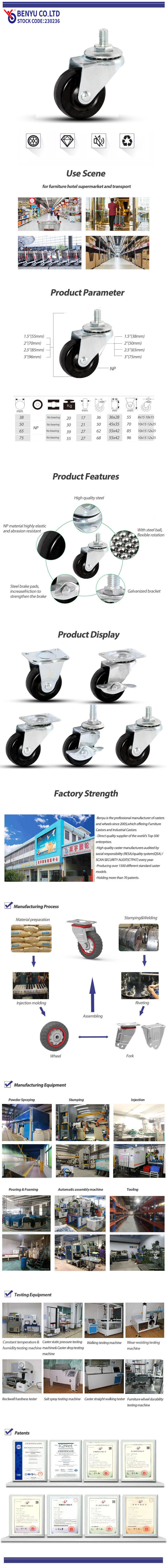 Rubber Swivel Casters