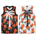 Mouwloos vest met kokospalmprint